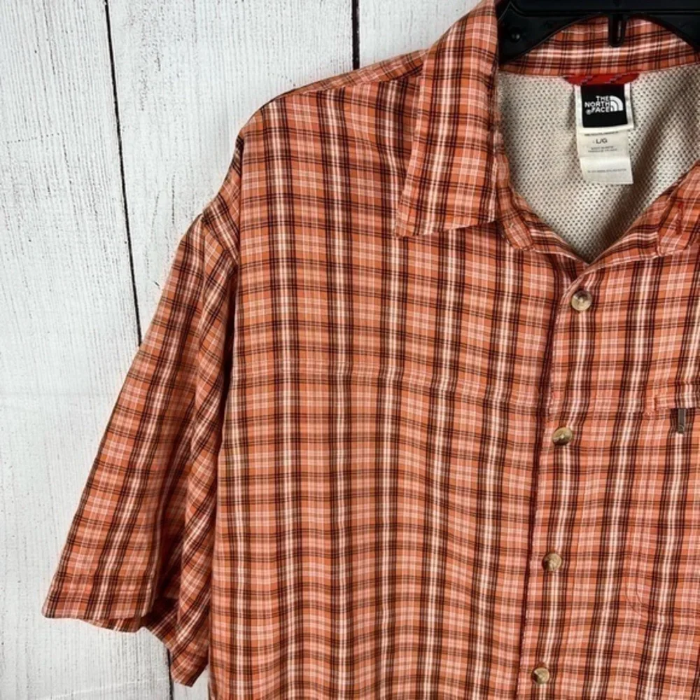 The North Face Men's‎ Plaid Fishing Shirt Sz Large Short Sleeve Ventilated
